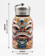 300ml Printed Stainless Steel Water Bottle | Insulated Vacuum Flask | Leakproof Hot & Cold Bottle - Image 2