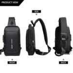 Anti-Theft Crossbody Sling Bag – Secure USB Charging Port - Image 5