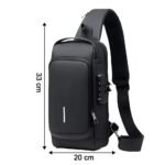 Anti-Theft Crossbody Sling Bag – Secure USB Charging Port - Image 3