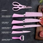 Chef Knife Set – 6 Pcs Stainless Steel Ceramic Coated - Image 3