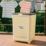 Foldable Laundry Basket with Wheels 5