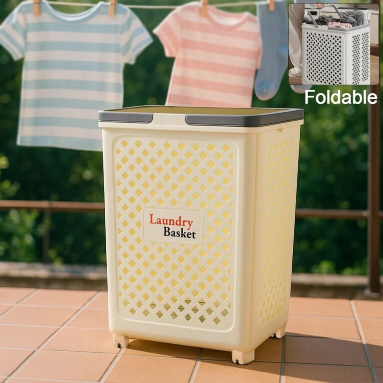 Foldable Laundry Basket with Wheels 5
