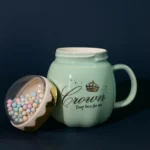 Crown Ceramic Mug – Elegant Heat-Resistant Coffee & Tea Cup - Image 3