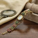 Rajasthani Inspired Designer Watch for Women with Floral Meenakari Work - Image 4